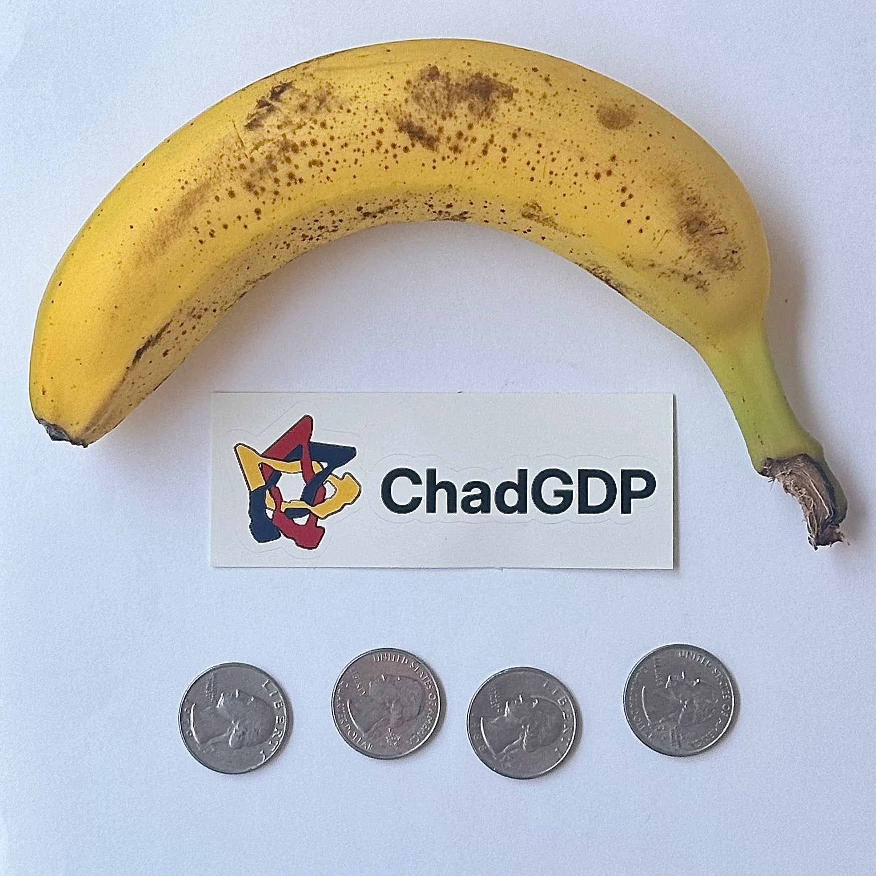 ChadGDP Logo on a Bubble-free vinyl sticker